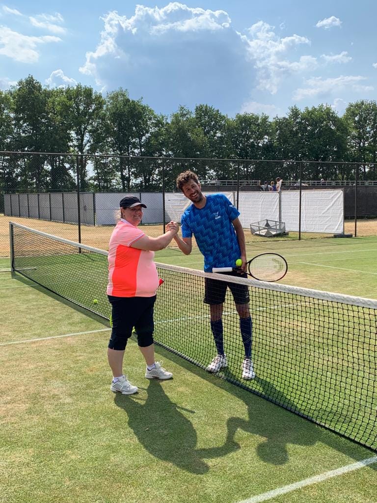 Tanja speelt op Rosmalen tegen Robin Haase